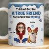 Custom 3D Inflated Effect Printed Mug - Personalized Birthday Gifts For Dog Lovers, Dog Dad And Mom - A Blessing With A Wagging Tail