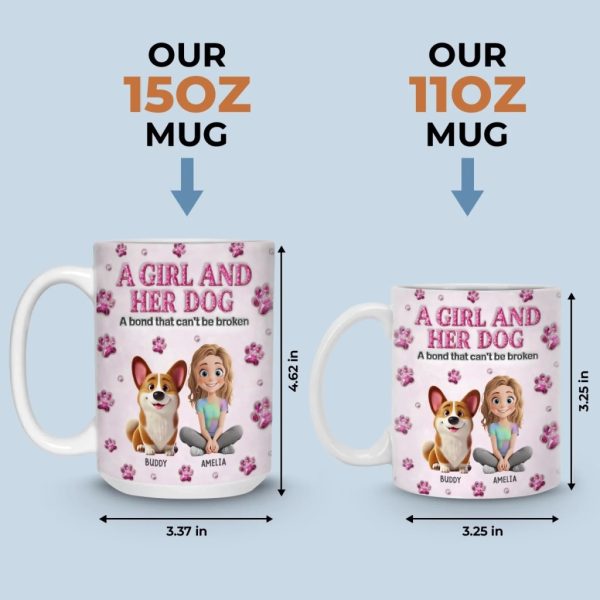 Custom 3D Inflated Effect Printed Mug - Personalized Birthday Gifts For Dog Lovers, Dog Dad And Mom - Best Friends For Life Custom 3D Inflated Effect Printed Mug - Personalized Birthday Gifts For Dog Lovers, Dog Dad And Mom - Best Friends For Life