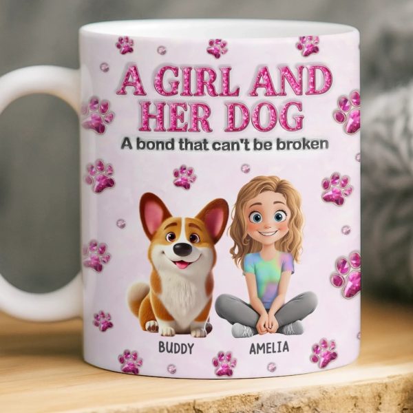 Custom 3D Inflated Effect Printed Mug - Personalized Birthday Gifts For Dog Lovers, Dog Dad And Mom - Best Friends For Life Custom 3D Inflated Effect Printed Mug - Personalized Birthday Gifts For Dog Lovers, Dog Dad And Mom - Best Friends For Life