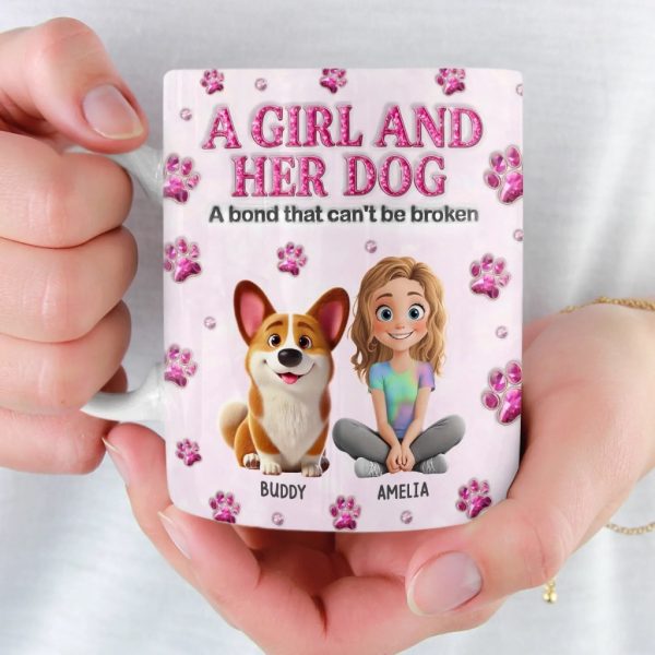 Custom 3D Inflated Effect Printed Mug - Personalized Birthday Gifts For Dog Lovers, Dog Dad And Mom - Best Friends For Life Custom 3D Inflated Effect Printed Mug - Personalized Birthday Gifts For Dog Lovers, Dog Dad And Mom - Best Friends For Life