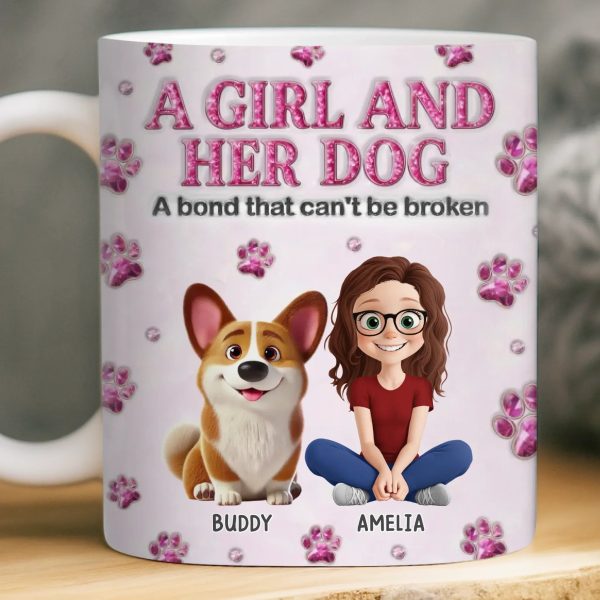 Custom 3D Inflated Effect Printed Mug - Personalized Birthday Gifts For Dog Lovers, Dog Dad And Mom - Best Friends For Life Custom 3D Inflated Effect Printed Mug - Personalized Birthday Gifts For Dog Lovers, Dog Dad And Mom - Best Friends For Life