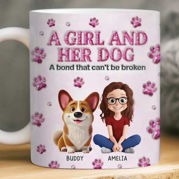 Custom 3D Inflated Effect Printed Mug - Personalized Birthday Gifts For Dog Lovers, Dog Dad And Mom - Best Friends For Life Custom 3D Inflated Effect Printed Mug - Personalized Birthday Gifts For Dog Lovers, Dog Dad And Mom - Best Friends For Life