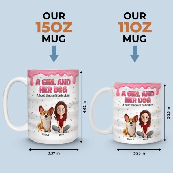 Custom 3D Inflated Effect Printed Mug - Personalized Birthday Gifts For Dog Lovers, Dog Dad And Mom - Her World, Her Dog Custom 3D Inflated Effect Printed Mug - Personalized Birthday Gifts For Dog Lovers, Dog Dad And Mom - Her World, Her Dog