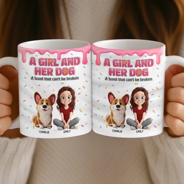 Custom 3D Inflated Effect Printed Mug - Personalized Birthday Gifts For Dog Lovers, Dog Dad And Mom - Her World, Her Dog Custom 3D Inflated Effect Printed Mug - Personalized Birthday Gifts For Dog Lovers, Dog Dad And Mom - Her World, Her Dog