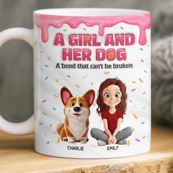 Custom 3D Inflated Effect Printed Mug - Personalized Birthday Gifts For Dog Lovers, Dog Dad And Mom - Her World, Her Dog Custom 3D Inflated Effect Printed Mug - Personalized Birthday Gifts For Dog Lovers, Dog Dad And Mom - Her World, Her Dog