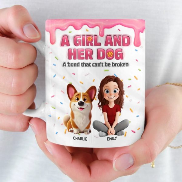 Custom 3D Inflated Effect Printed Mug - Personalized Birthday Gifts For Dog Lovers, Dog Dad And Mom - Her World, Her Dog Custom 3D Inflated Effect Printed Mug - Personalized Birthday Gifts For Dog Lovers, Dog Dad And Mom - Her World, Her Dog