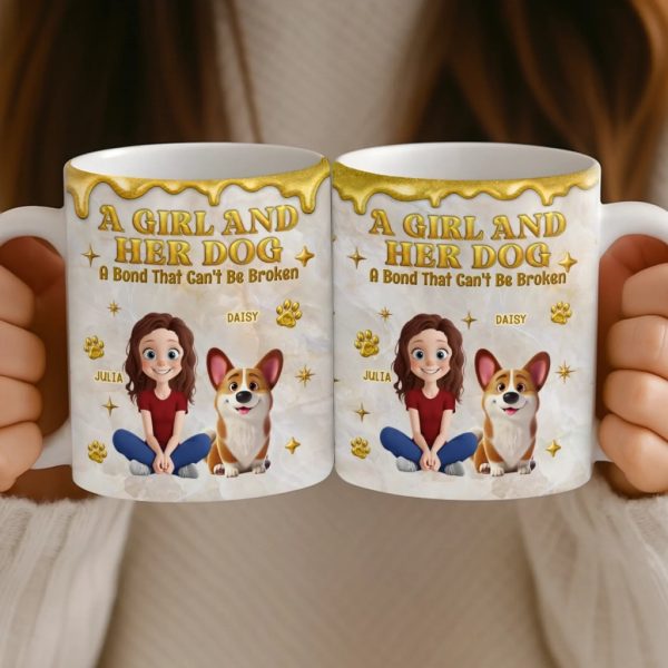 Custom 3D Inflated Effect Printed Mug - Personalized Birthday Gifts For Dog Lovers, Dog Dad And Mom - Paws And Pinky Promises Custom 3D Inflated Effect Printed Mug - Personalized Birthday Gifts For Dog Lovers, Dog Dad And Mom - Paws And Pinky Promises