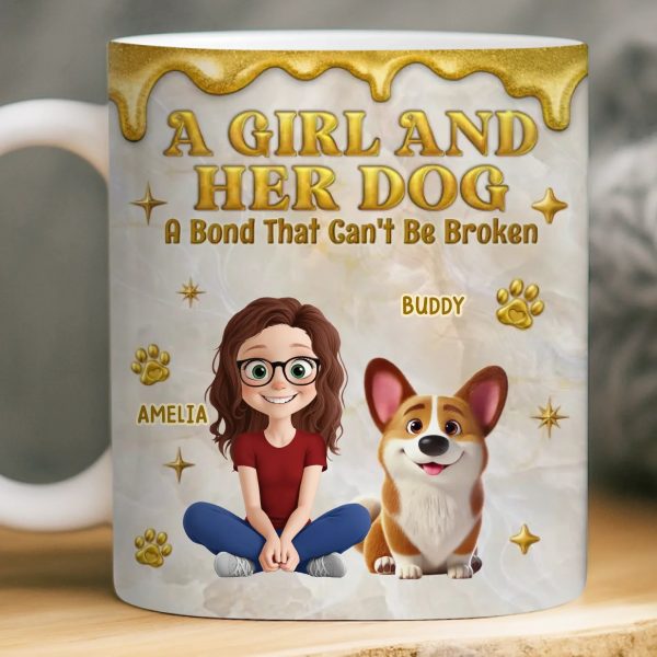 Custom 3D Inflated Effect Printed Mug - Personalized Birthday Gifts For Dog Lovers, Dog Dad And Mom - Paws And Pinky Promises Custom 3D Inflated Effect Printed Mug - Personalized Birthday Gifts For Dog Lovers, Dog Dad And Mom - Paws And Pinky Promises