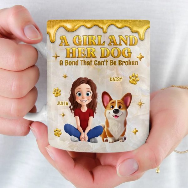 Custom 3D Inflated Effect Printed Mug - Personalized Birthday Gifts For Dog Lovers, Dog Dad And Mom - Paws And Pinky Promises Custom 3D Inflated Effect Printed Mug - Personalized Birthday Gifts For Dog Lovers, Dog Dad And Mom - Paws And Pinky Promises
