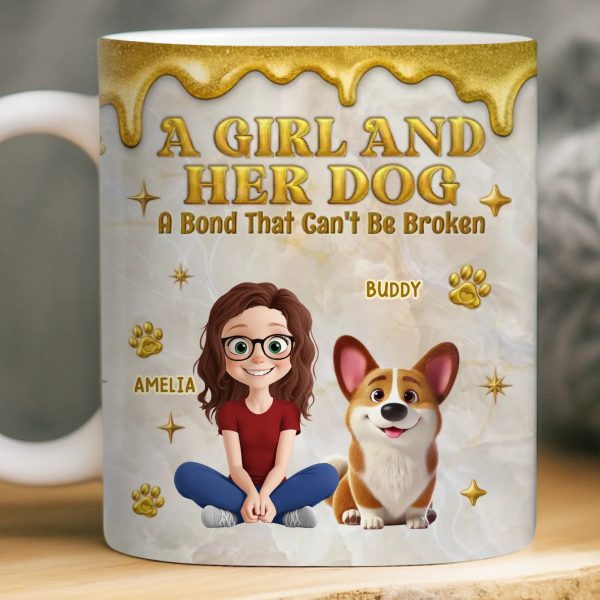 Custom 3D Inflated Effect Printed Mug - Personalized Birthday Gifts For Dog Lovers, Dog Dad And Mom - Paws And Pinky Promises Custom 3D Inflated Effect Printed Mug - Personalized Birthday Gifts For Dog Lovers, Dog Dad And Mom - Paws And Pinky Promises