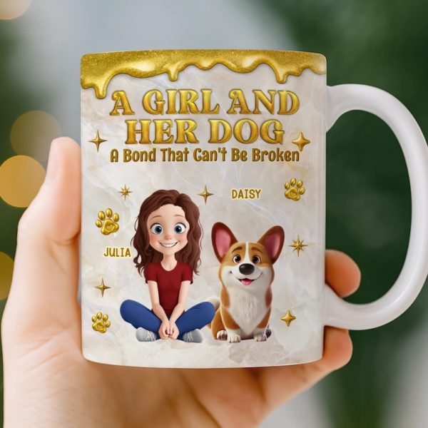 Custom 3D Inflated Effect Printed Mug - Personalized Birthday Gifts For Dog Lovers, Dog Dad And Mom - Paws And Pinky Promises Custom 3D Inflated Effect Printed Mug - Personalized Birthday Gifts For Dog Lovers, Dog Dad And Mom - Paws And Pinky Promises