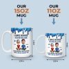 Custom 3D Inflated Effect Printed Mug - Personalized Birthday Gifts For Mom, Dad, Daughter, Son - Forever Starts With Family