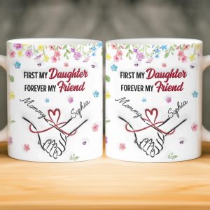 Custom 3D Inflated Effect Printed Mug - Personalized Birthday Gifts For Mom, Daughter - Home Is Wherever You Are
