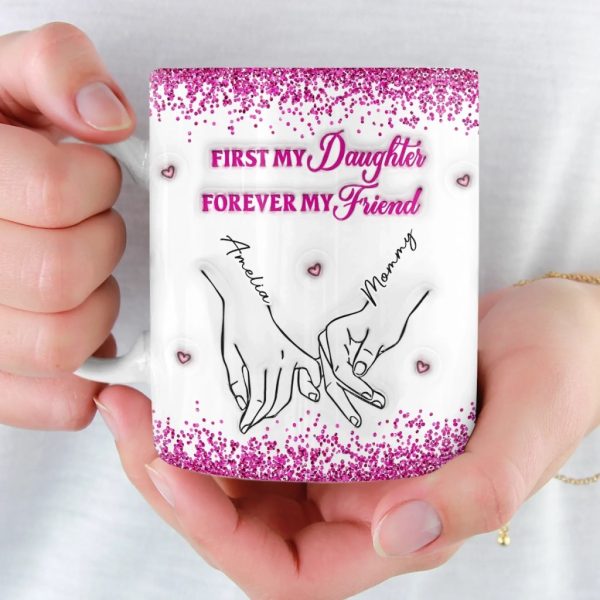 Custom 3D Inflated Effect Printed Mug - Personalized Birthday Gifts For Mom, Daughter - Loved More Than Coffee Custom 3D Inflated Effect Printed Mug - Personalized Birthday Gifts For Mom, Daughter - Loved More Than Coffee