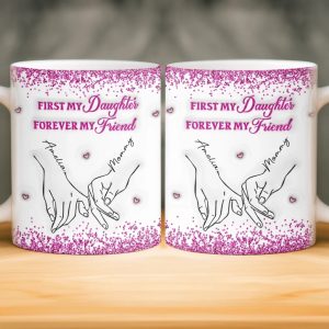 Custom 3D Inflated Effect Printed Mug - Personalized Birthday Gifts For Mom, Daughter - Loved More Than Coffee