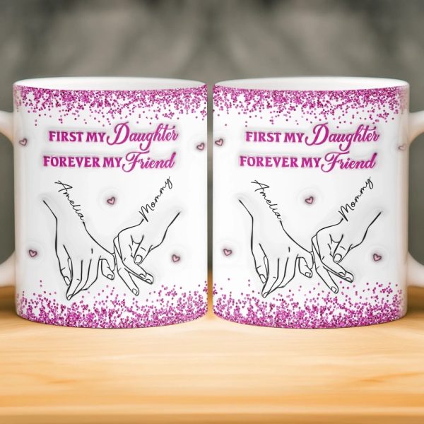 Custom 3D Inflated Effect Printed Mug - Personalized Birthday Gifts For Mom, Daughter - Loved More Than Coffee Custom 3D Inflated Effect Printed Mug - Personalized Birthday Gifts For Mom, Daughter - Loved More Than Coffee