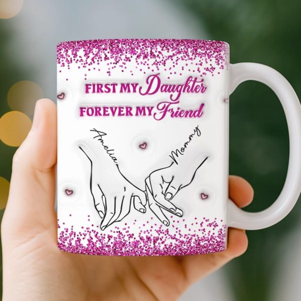 Custom 3D Inflated Effect Printed Mug - Personalized Birthday Gifts For Mom, Daughter - Loved More Than Coffee Custom 3D Inflated Effect Printed Mug - Personalized Birthday Gifts For Mom, Daughter - Loved More Than Coffee