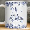 Custom 3D Inflated Effect Printed Mug - Personalized Birthday Gifts For Mom, Grandma - Hand In Hand Through Life