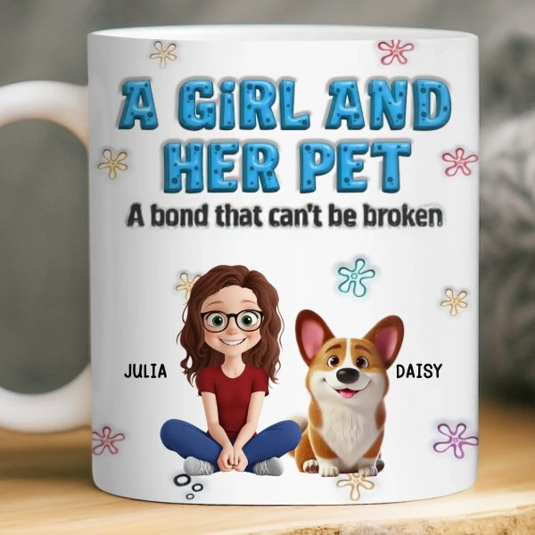 Custom 3D Inflated Effect Printed Mug - Personalized Christmas Birthday Gifts For Dog Cat Lovers, Dog Dad And Mom, Cat Owners - My World, My Pets Custom 3D Inflated Effect Printed Mug - Personalized Christmas Birthday Gifts For Dog Cat Lovers, Dog Dad And Mom, Cat Owners - My World, My Pets