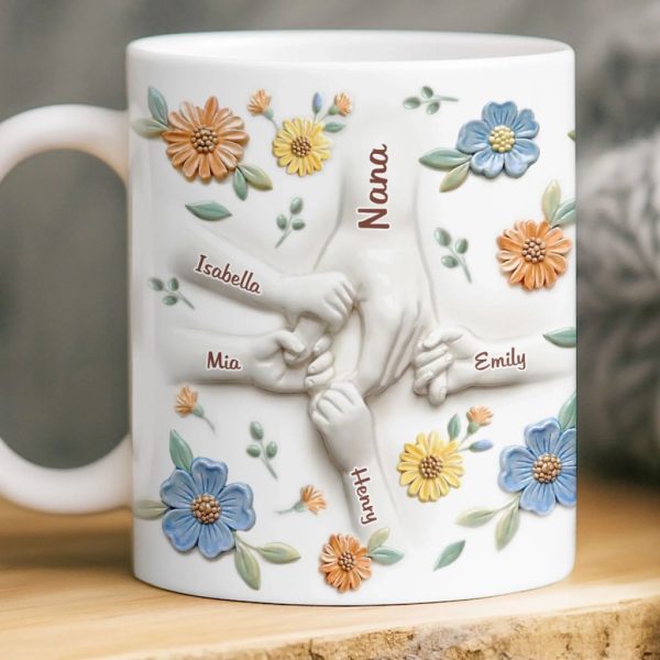 Custom 3D Inflated Effect Printed Mug - Personalized Mother's Day Gifts For Mom, Grandma - Family Held Together Custom 3D Inflated Effect Printed Mug - Personalized Mother's Day Gifts For Mom, Grandma - Family Held Together