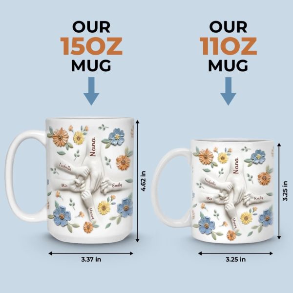Custom 3D Inflated Effect Printed Mug - Personalized Mother's Day Gifts For Mom, Grandma - Family Held Together Custom 3D Inflated Effect Printed Mug - Personalized Mother's Day Gifts For Mom, Grandma - Family Held Together