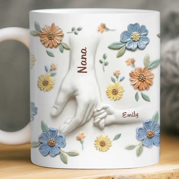 Custom 3D Inflated Effect Printed Mug - Personalized Mother's Day Gifts For Mom, Grandma - Family Held Together Custom 3D Inflated Effect Printed Mug - Personalized Mother's Day Gifts For Mom, Grandma - Family Held Together