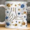 Custom 3D Inflated Effect Printed Mug - Personalized Mother's Day Gifts For Mom, Grandma - Hands Linked By Love Custom 3D Inflated Effect Printed Mug - Personalized Mother's Day Gifts For Mom, Grandma - Hands Linked By Love
