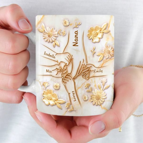 Custom 3D Inflated Effect Printed Mug - Personalized Mother's Day Gifts For Mom, Grandma - Love Passed Down Forever Custom 3D Inflated Effect Printed Mug - Personalized Mother's Day Gifts For Mom, Grandma - Love Passed Down Forever