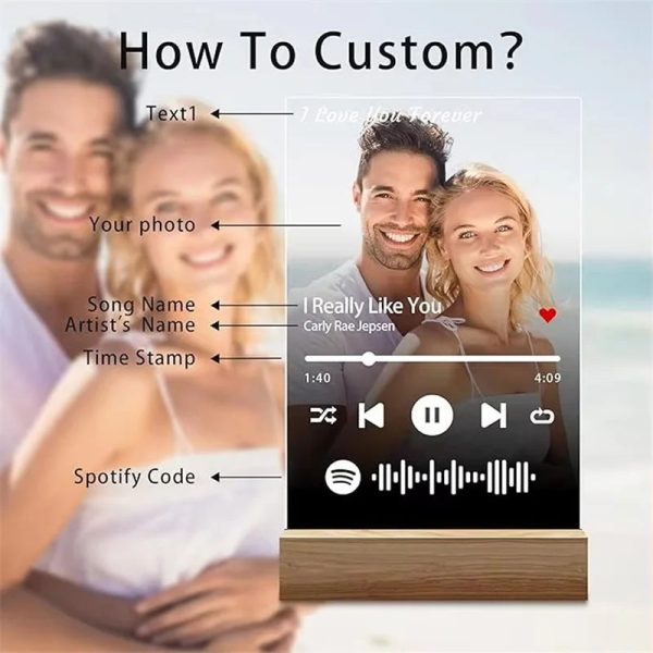 Custom Acrylic Music Photo Plaque Custom Acrylic Music Photo Plaque