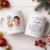 Custom Best Friends Caricature Coffee Mug With Flowers - Personalized Custom Coffee Mug - DAU248_MG Custom Best Friends Caricature Coffee Mug With Flowers - Personalized Custom Coffee Mug - DAU248_MG