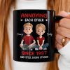 Custom Black Mug - Personalized Anniversary Wedding Gifts For Husband And Wife, Him And Her - Two Hearts Moving Forward Custom Black Mug - Personalized Anniversary Wedding Gifts For Husband And Wife, Him And Her - Two Hearts Moving Forward