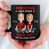 Custom Black Mug - Personalized Anniversary Wedding Gifts For Husband And Wife, Him And Her - Two Hearts Moving Forward Custom Black Mug - Personalized Anniversary Wedding Gifts For Husband And Wife, Him And Her - Two Hearts Moving Forward