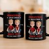 Custom Black Mug - Personalized Anniversary Wedding Gifts For Husband And Wife, Him And Her - Two Hearts Moving Forward Custom Black Mug - Personalized Anniversary Wedding Gifts For Husband And Wife, Him And Her - Two Hearts Moving Forward