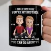 Custom Black Mug - Personalized Birthday Gifts For Brother - Chaos Runs In The Family