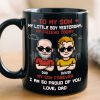 Custom Black Mug - Personalized Birthday Gifts For Dad, Son - Two Generations One Bond Custom Black Mug - Personalized Birthday Gifts For Dad, Son - Two Generations One Bond