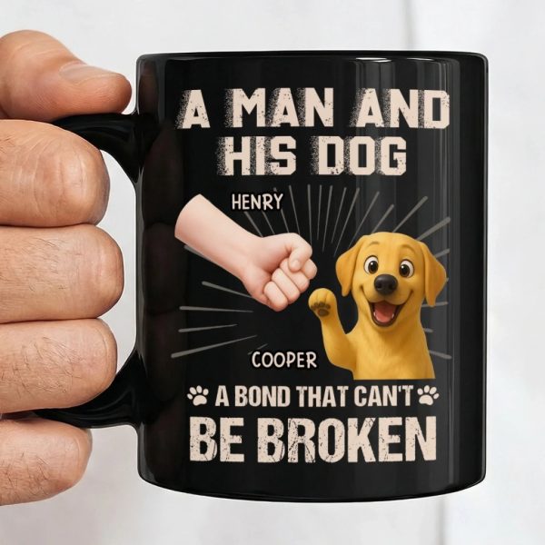 Custom Black Mug - Personalized Birthday Gifts For Dog Cat Lovers, Dog Dad And Mom, Cat Owners - Fur Makes Me Happy Custom Black Mug - Personalized Birthday Gifts For Dog Cat Lovers, Dog Dad And Mom, Cat Owners - Fur Makes Me Happy