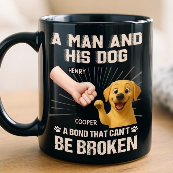 Custom Black Mug - Personalized Birthday Gifts For Dog Cat Lovers, Dog Dad And Mom, Cat Owners - Fur Makes Me Happy Custom Black Mug - Personalized Birthday Gifts For Dog Cat Lovers, Dog Dad And Mom, Cat Owners - Fur Makes Me Happy