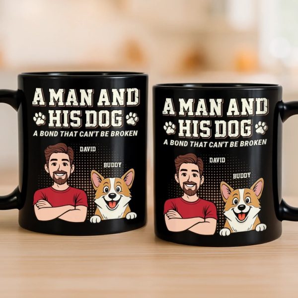 Custom Black Mug - Personalized Birthday Gifts For Dog Lovers, Dog Dad And Mom - Dogs Make Every Day Brighter Custom Black Mug - Personalized Birthday Gifts For Dog Lovers, Dog Dad And Mom - Dogs Make Every Day Brighter