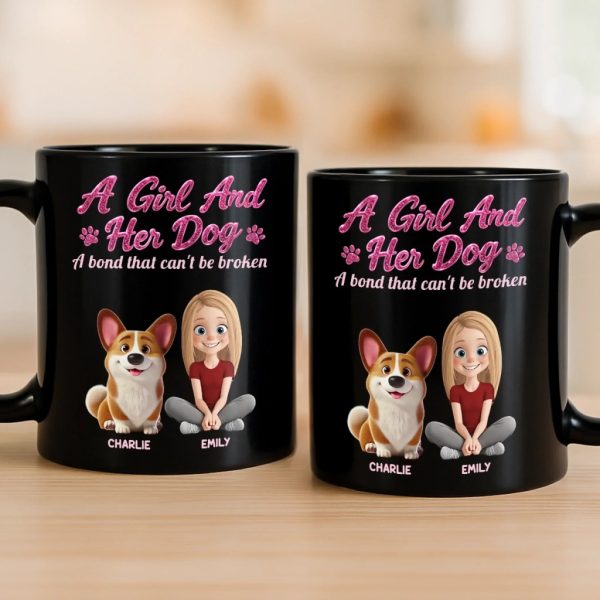 Custom Black Mug - Personalized Birthday Gifts For Dog Lovers, Dog Dad And Mom - Home Feels Warmer Custom Black Mug - Personalized Birthday Gifts For Dog Lovers, Dog Dad And Mom - Home Feels Warmer