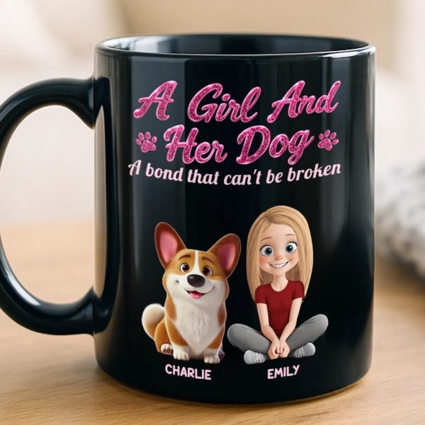 Custom Black Mug - Personalized Birthday Gifts For Dog Lovers, Dog Dad And Mom - Home Feels Warmer Custom Black Mug - Personalized Birthday Gifts For Dog Lovers, Dog Dad And Mom - Home Feels Warmer