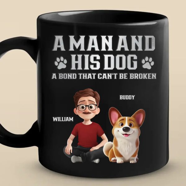 Custom Black Mug - Personalized Birthday Gifts For Dog Lovers, Dog Dad And Mom - Pets Make Every Day Brighter Custom Black Mug - Personalized Birthday Gifts For Dog Lovers, Dog Dad And Mom - Pets Make Every Day Brighter