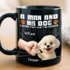 Custom Black Mug - Personalized Birthday Gifts For Dog Lovers, Dog Dad And Mom - Powered By Puppy Joy Custom Black Mug - Personalized Birthday Gifts For Dog Lovers, Dog Dad And Mom - Powered By Puppy Joy
