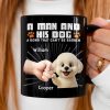 Custom Black Mug - Personalized Birthday Gifts For Dog Lovers, Dog Dad And Mom - Powered By Puppy Joy Custom Black Mug - Personalized Birthday Gifts For Dog Lovers, Dog Dad And Mom - Powered By Puppy Joy