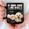 Custom Black Mug - Personalized Birthday Gifts For Dog Lovers, Dog Dad And Mom - Powered By Puppy Joy Custom Black Mug - Personalized Birthday Gifts For Dog Lovers, Dog Dad And Mom - Powered By Puppy Joy