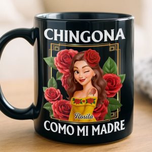 Custom Black Mug - Personalized Hispanic Month Birthday Gifts For Hispanics And Latinos, Women - Beauty With A Bite
