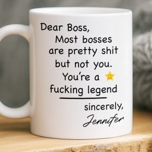 Custom Boss Lady Mug - Personalized Funny Gifts For Coworker, Work Bestie, Boss - Slaying Goals And Taking Names