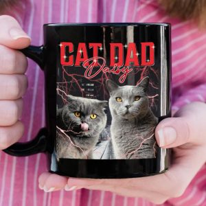 Custom Cat Photo Retro Style Mug TA29 889721