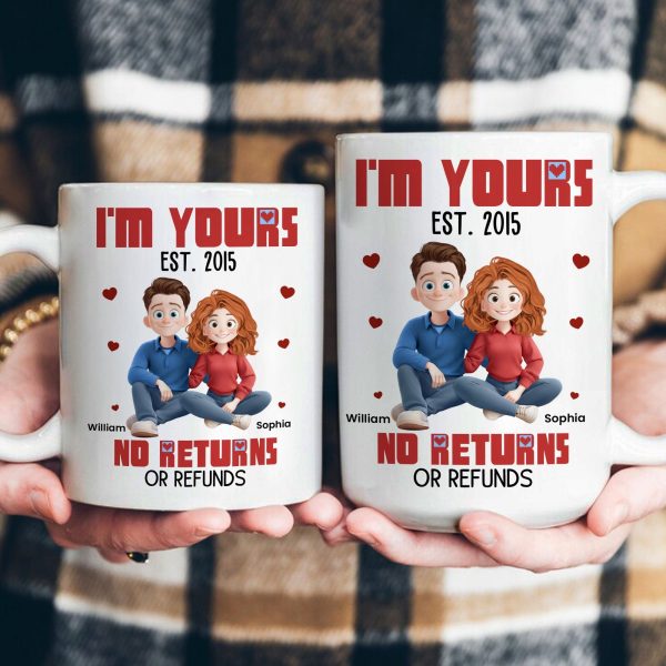 Custom Ceramic Couples Mug with Personalized Names
