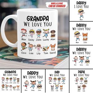 Custom Clipart Daddy We Love You Family Coffee Mug 888256