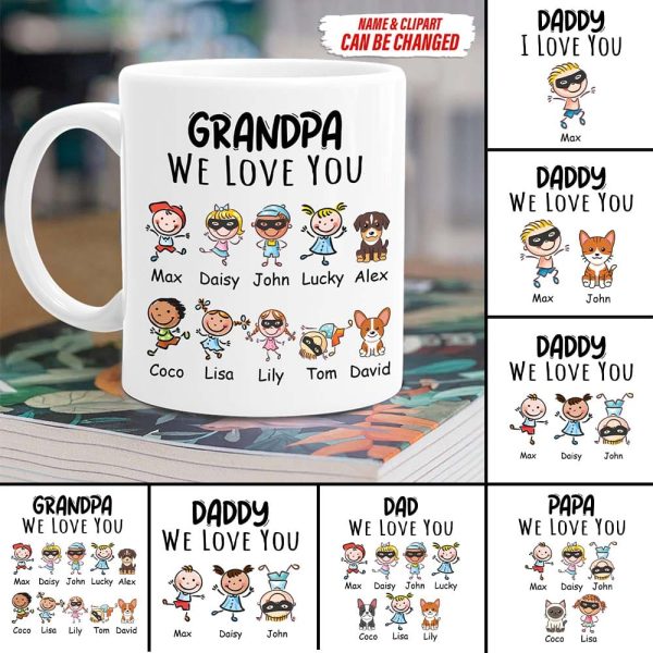 Custom Clipart Daddy We Love You Family Coffee Mug 888256